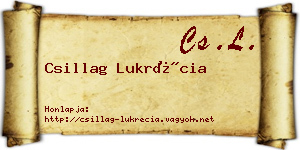 Csillag Lukrécia névjegykártya